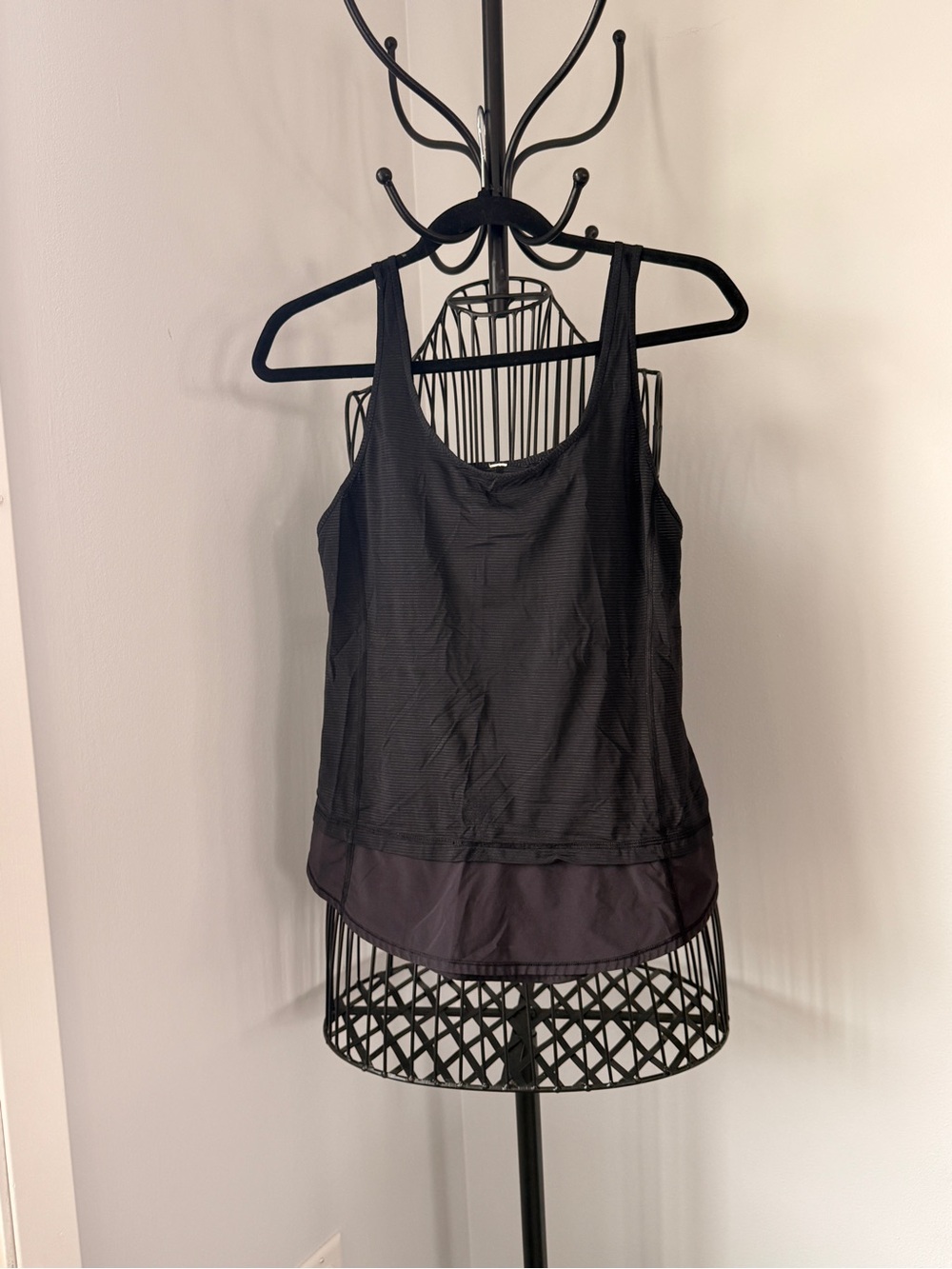 lululemon athletica Black Layered Scoop Neck Tank